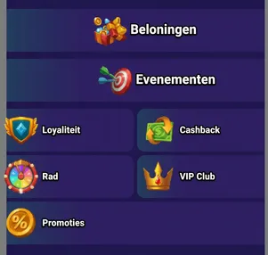 LiraSpin beloningsmenu met loyaliteit, cashback en VIP-club opties